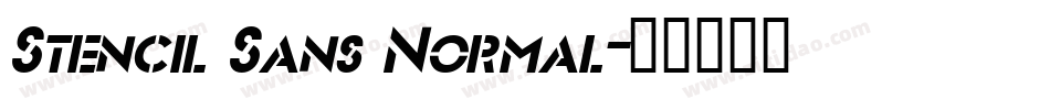 Stencil Sans Normal字体转换